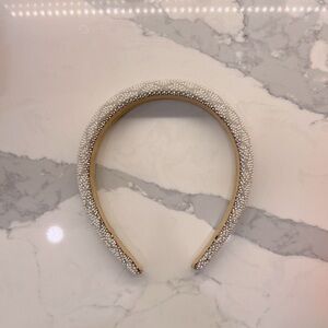 Pearl and Crystal Sparkling Diamond Pattern Headband